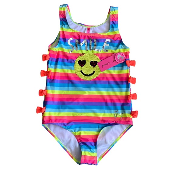 Betsey Johnson Other - NWT Betsey Johnson Smile Bathing Suit Size XL 14